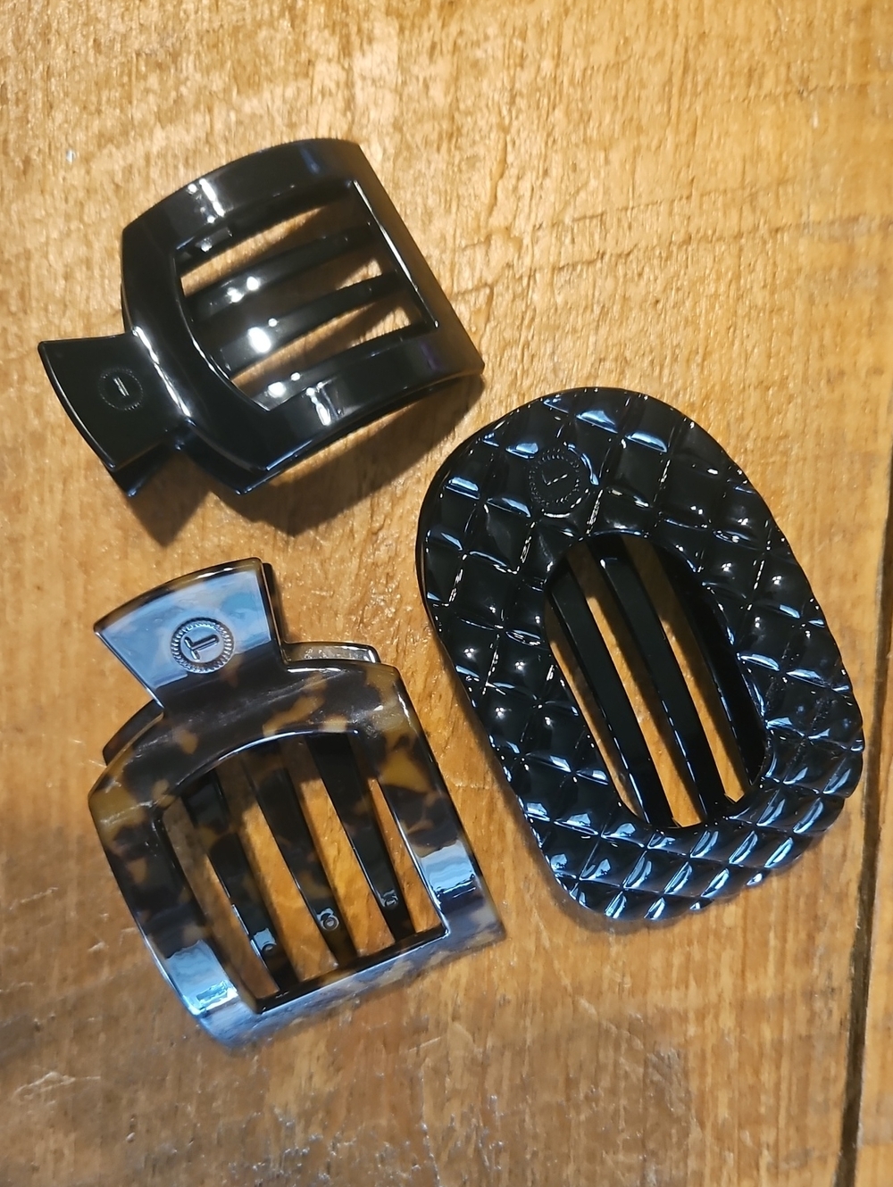 Teleties Women's Hair Claw Set in Black and Tortoiseshell